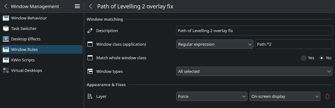 Linux Window Rule Overlay Fix