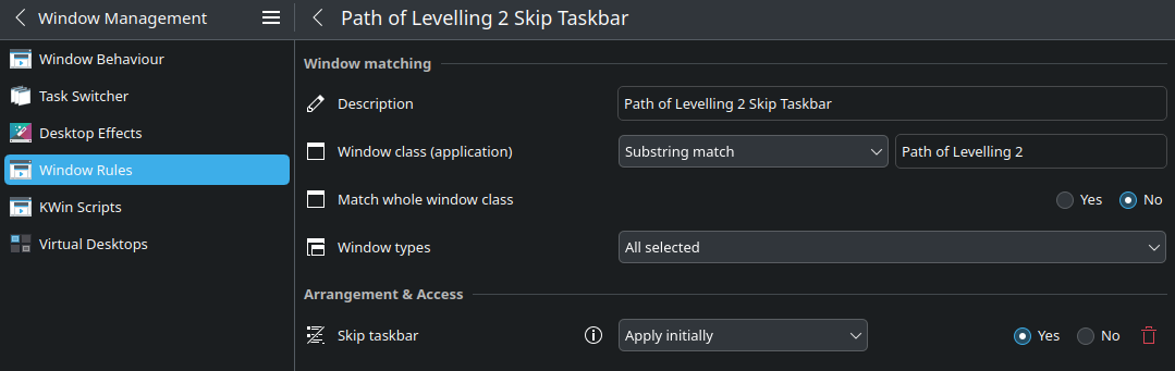 Linux Window Rule Overlay Fix
